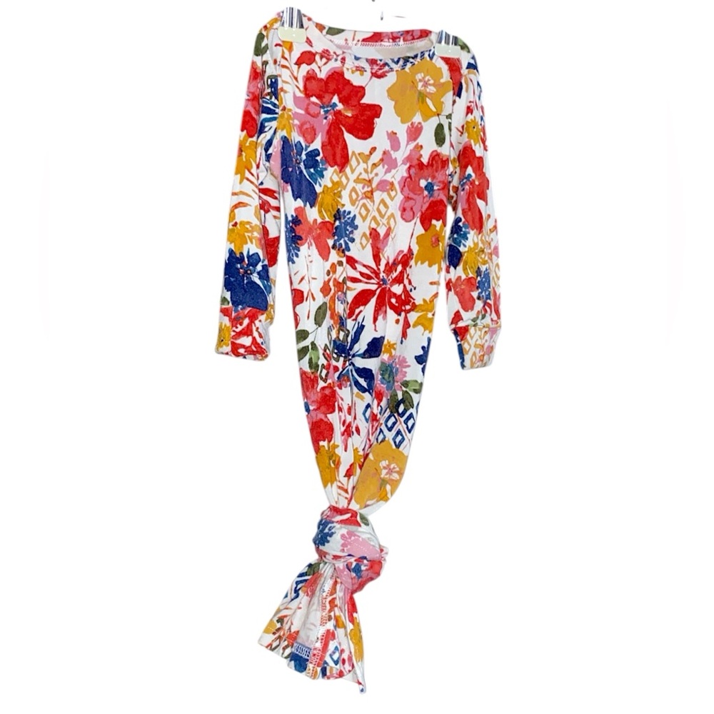 Whistling Willow Floral Baby knot gown with floral print